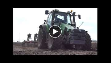 Deutz-Fahr Agrotron 150 in the field ploughing 
