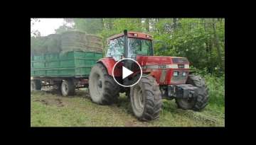 Case magnum 7230 pure sound tractor in mud