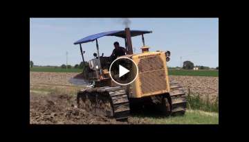 Old Caterpillar D8H turbo + Nardi plowing - Pure engine sound & cab view
