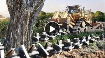 Clearing Wooded Land with Anchor Chain and Bulldozer