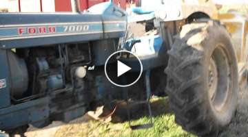 Ford 7000 and 5000 Unloading High Moisture Corn