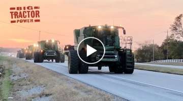 John Deere S780 Combines On the Move in Soybeans