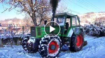 Cold Start-❄[-11°C]-Tractor Fendt Favorit 612 LSA turbomatik - Pornire la rece pe ger