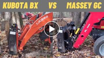 Kubota BX vs. Massey GC Loader Lift Test