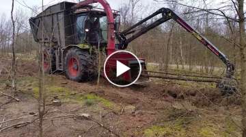 Claas Xerion 5000 with TP400 woodchipper