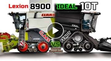 CLAAS Lexion 8900 VS Fendt IDEAL 10T 