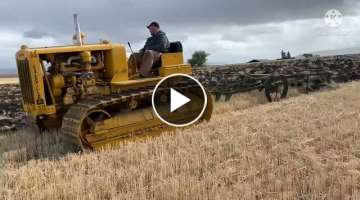 Caterpillar D6 and Allis Chalmers K Plowing