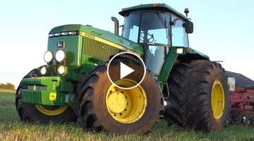 John Deere 4955 cultivating the field w/ 6-Meter Cultivator | PURE POWER | Old Power Train
