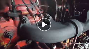 IH 1456: new turbo and manifold.