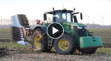 On-Land Ploughing | John Deere 6250R + 7 Furrow Kverneland LO 100 | Ploegen