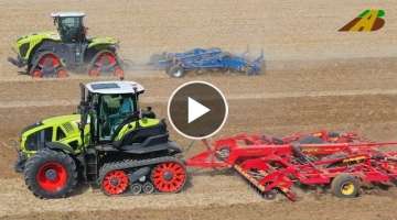 Neu! Claas Traktoren Xerion 5000 Trac & AXION 960 TT Schlepper mit Raupen Neuheit Agritechnica 20...